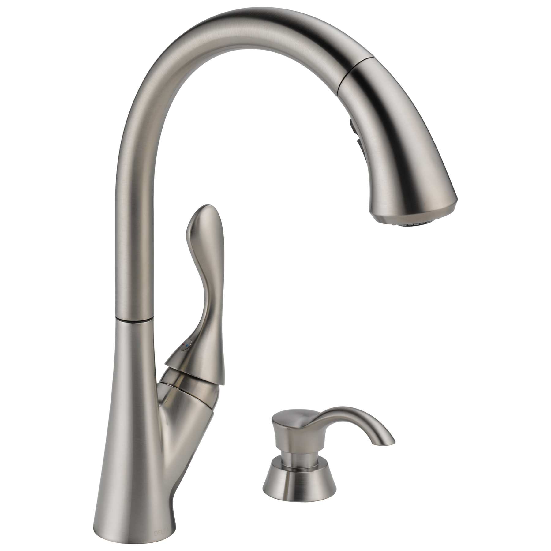 Llave para cocina monomando extensible con dispensador de jabón y tecnología ShieldSpray® (producto recertificado)