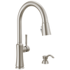 Llave para cocina monomando extensible con dispensador de jabón y tecnología ShieldSpray