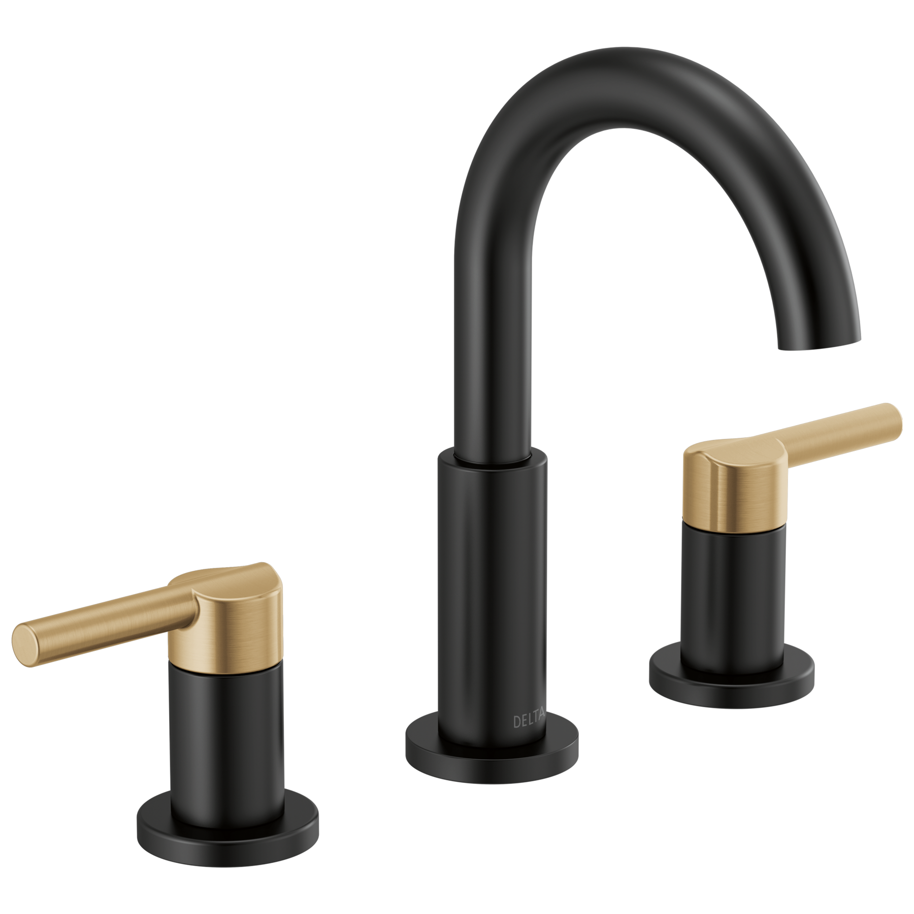 Two Handle Widespread Bathroom Faucet in Matte Black / Champagne Bronze