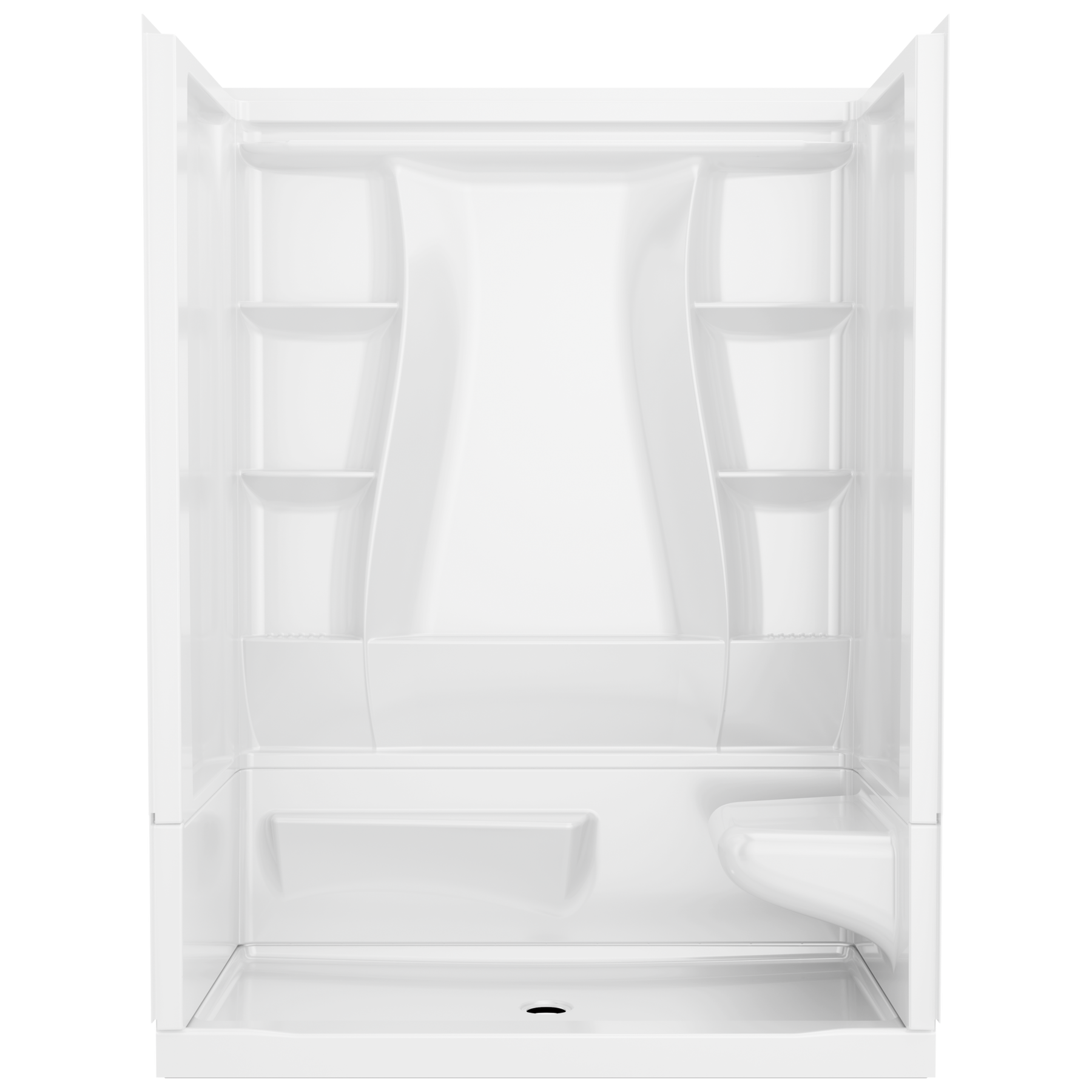60x32 Alcove Shower Bundle - Right Seat Center Drain