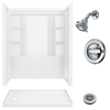 60x32 Alcove Shower Bundle with Trim and Drain - Left Drain