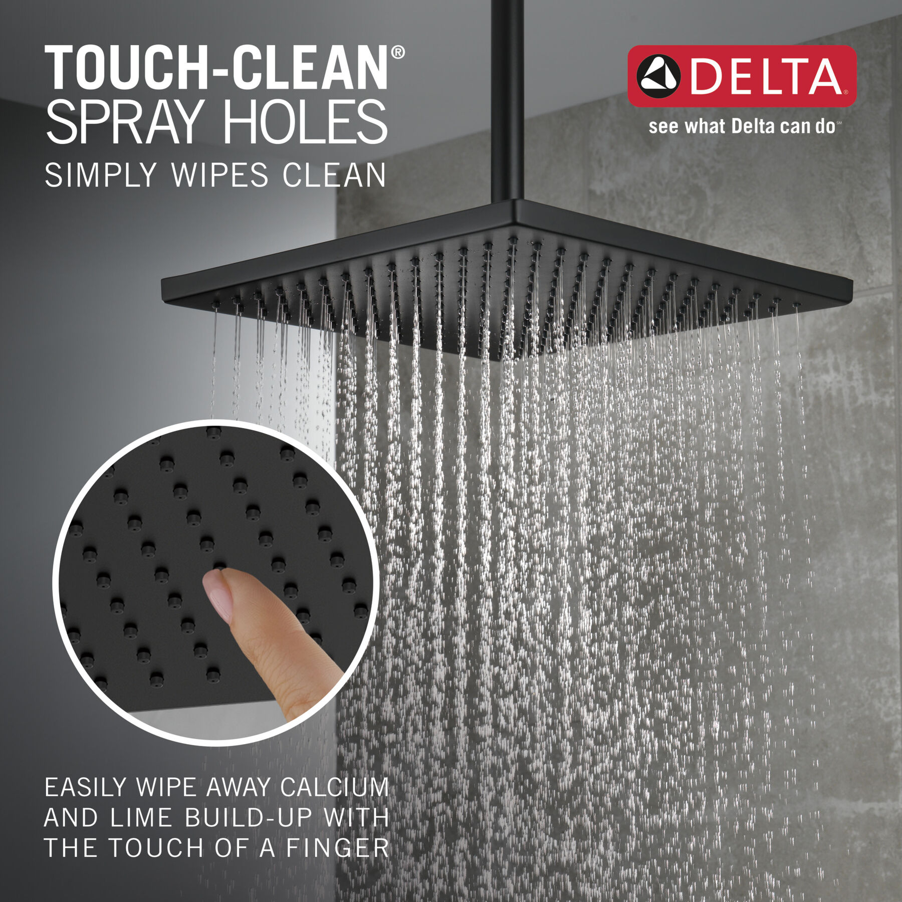 Raincan Shower Head with Shower Arm Bundle - Square, image 2