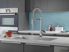 Llave para cocina extensible de una manija con tubo de salida con muelle con tecnología Touch<sub>2</sub>O®