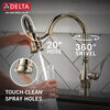Llave monomando deslizable para cocina con dispensador de jabón y tecnología ShieldSpray