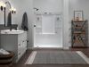 60x32 Alcove Shower Bundle with Trim and Drain - Left Drain