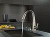 Llave de una manija con tubo de salida deslizable para cocina