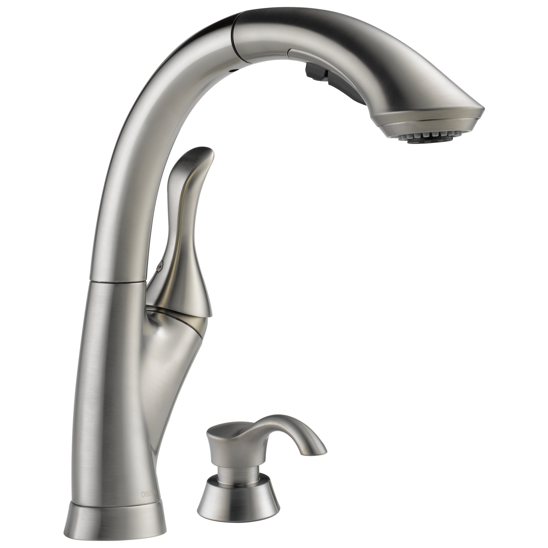 Llave extensible para cocina de una manija con dispensador de jabón