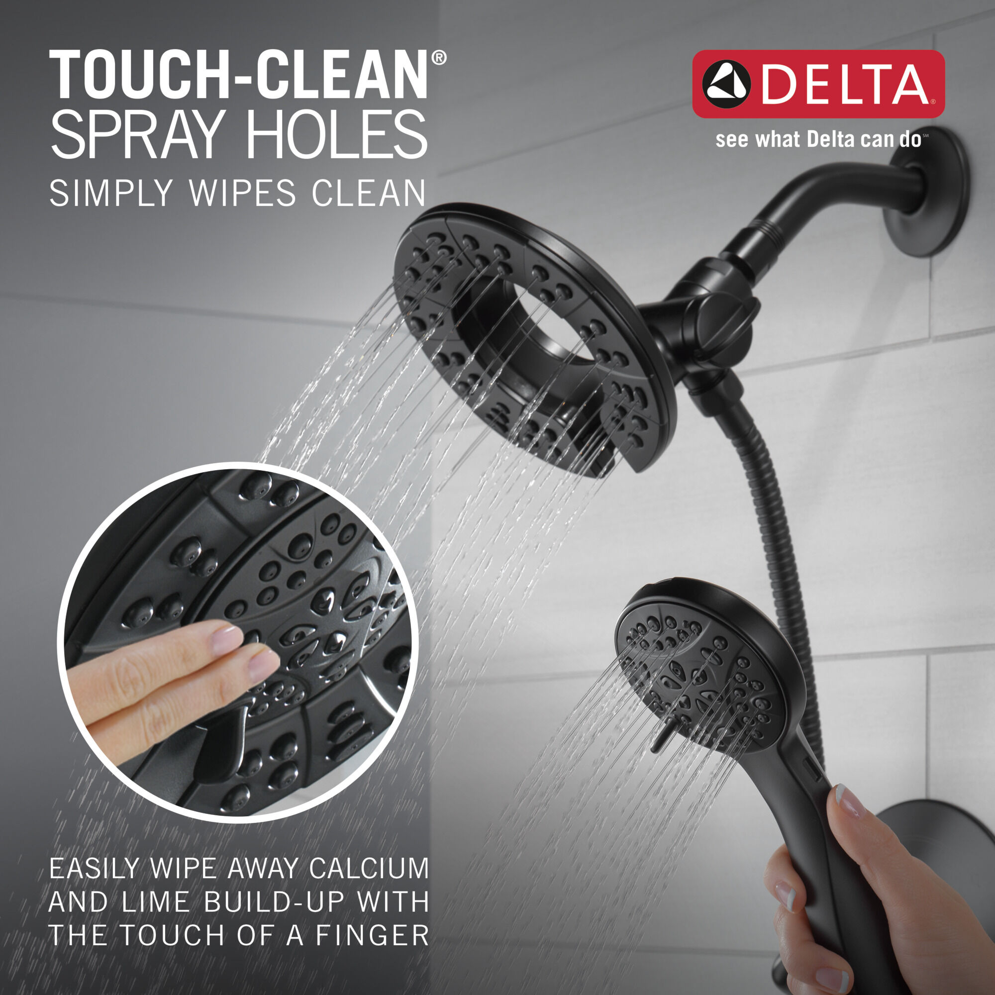 14 Series Shower Trim with In2ition in Matte Black 142840 BL I Delta Faucet