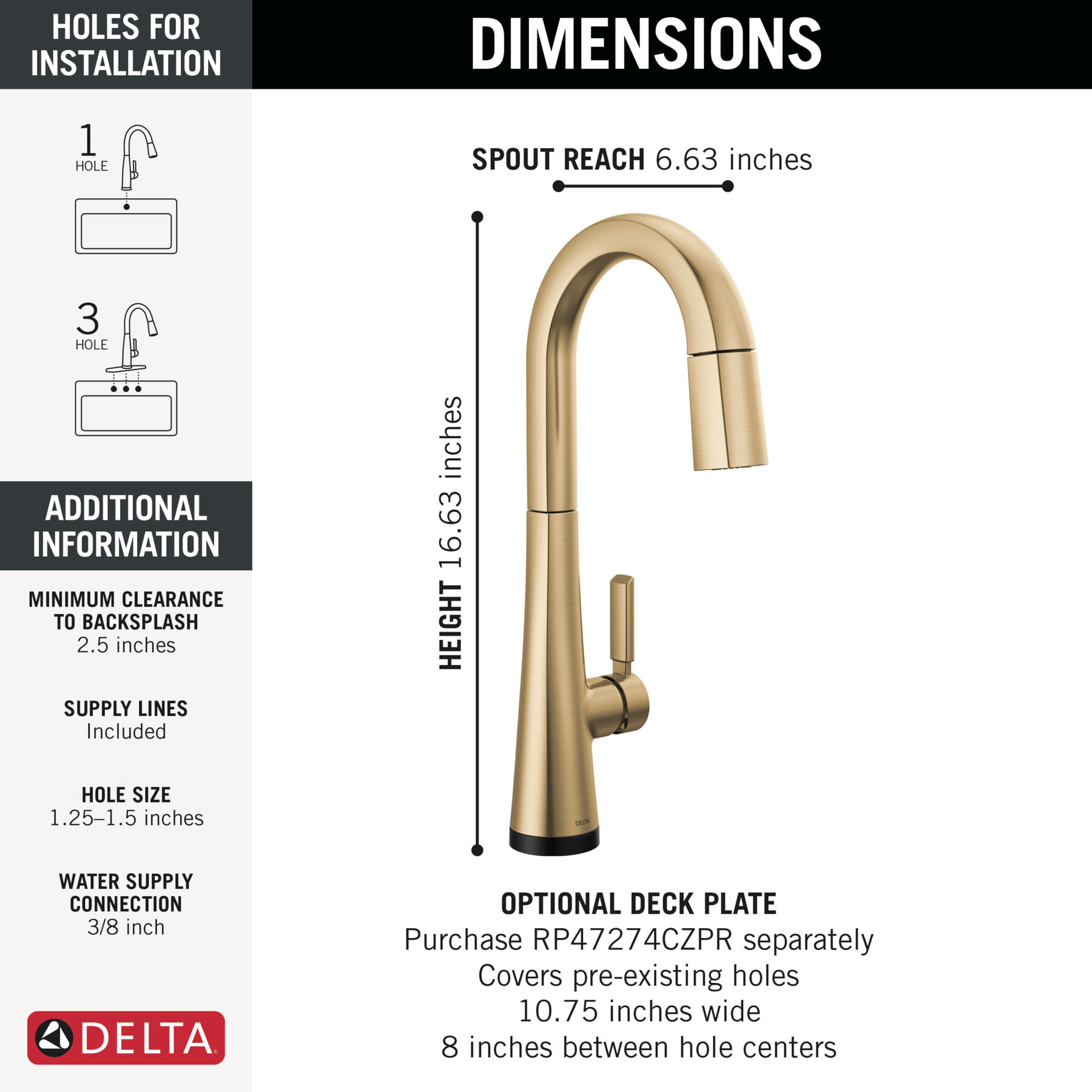 Touch2O® Bar / Prep Faucet with Touchless Technology, image 1
