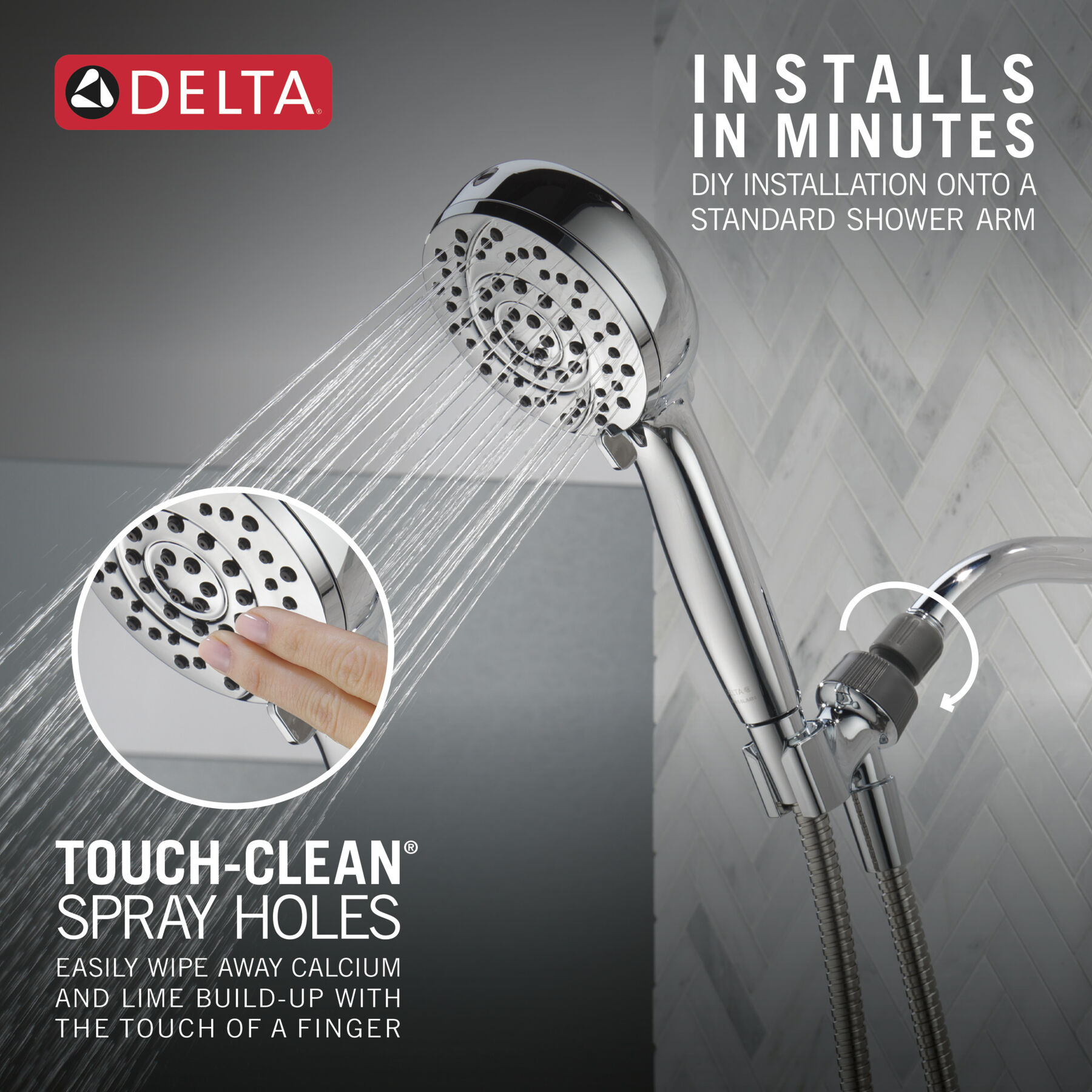 Ducha manual de 6 ajustes con rociado de limpieza, imagen 7