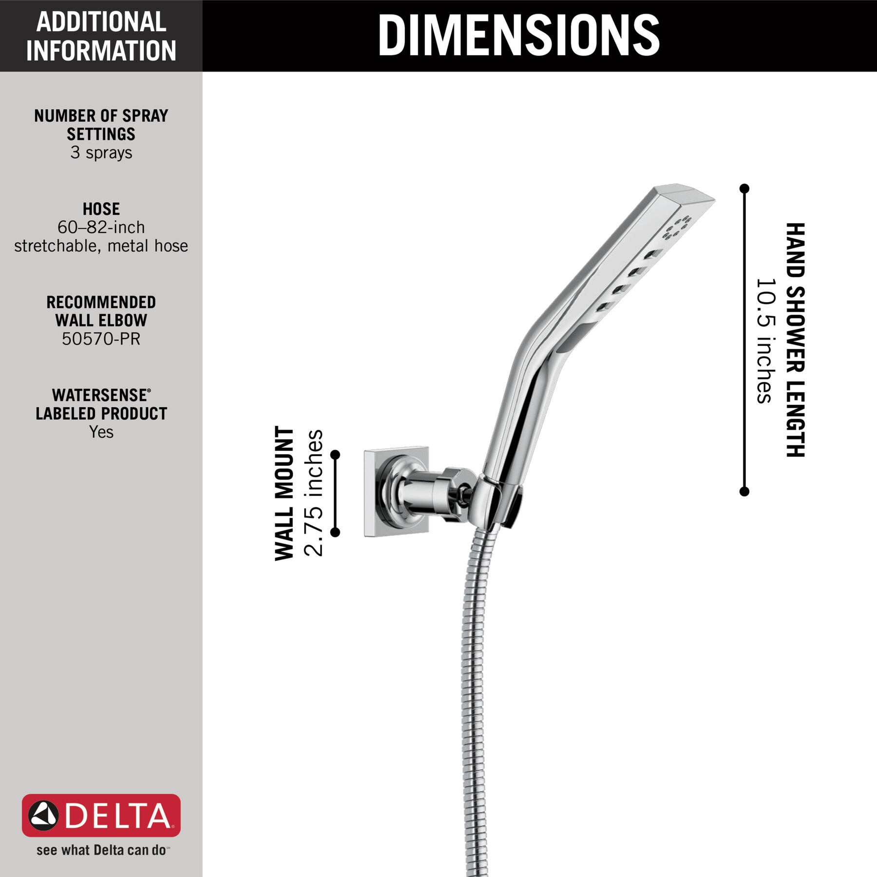 Ducha manual para montaje en pared H<sub>2</sub>Okinetic® de 3 funciones, imagen 2