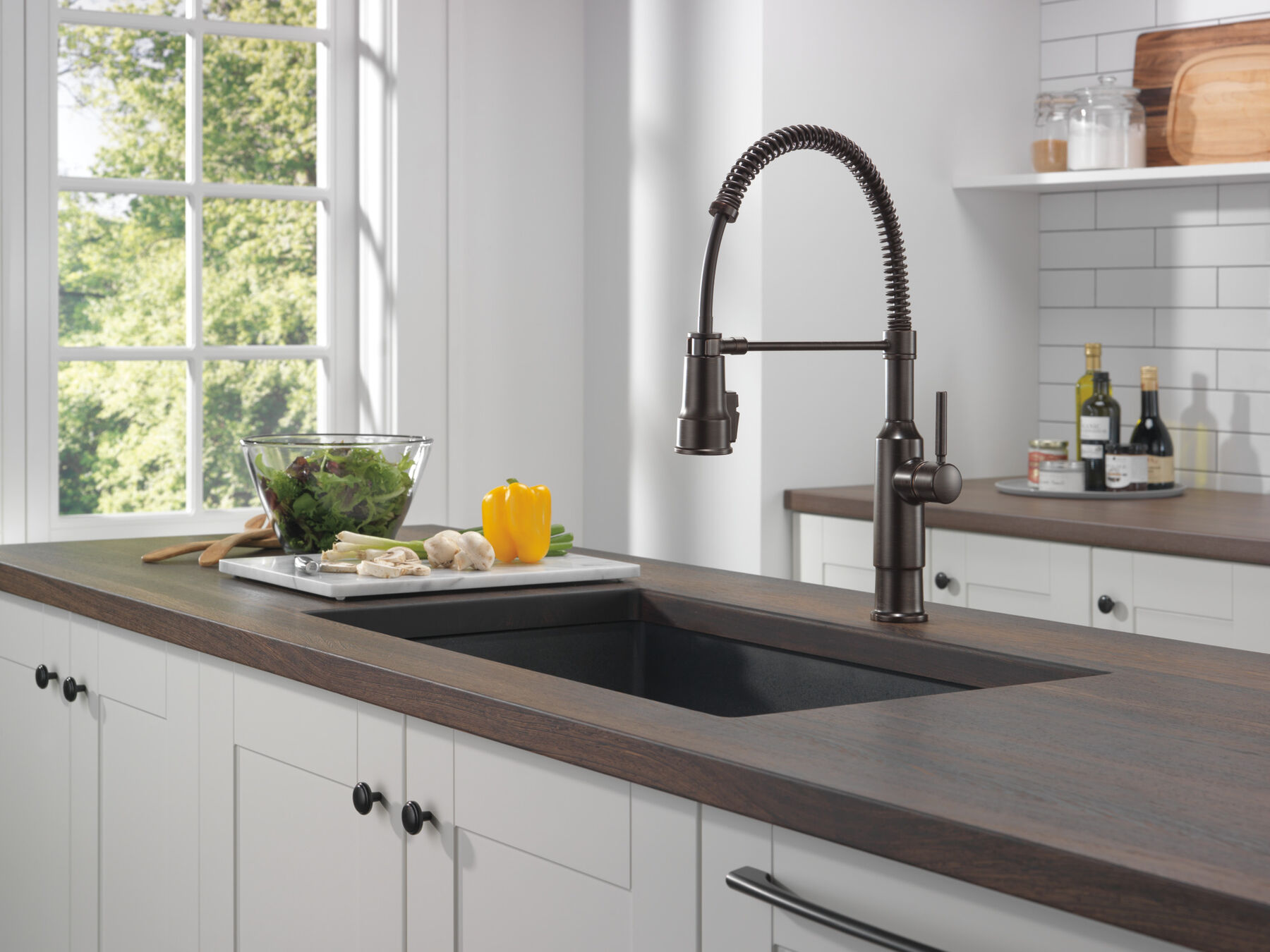 Single-Handle Pull-Down Spring Kitchen Faucet, image 10