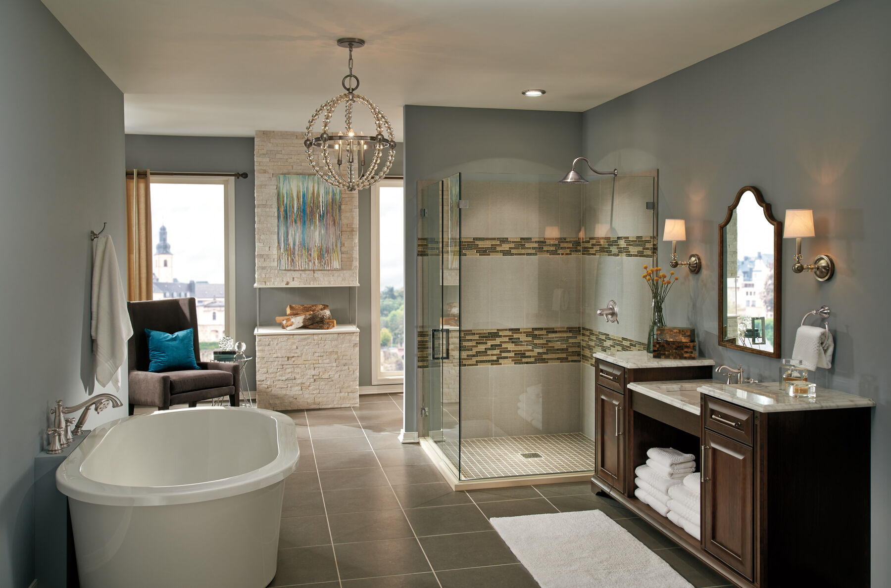 Roman Tub with Hand Shower Trim - Less Handles, image 2