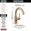 Llave para baño monomando con arco elevado