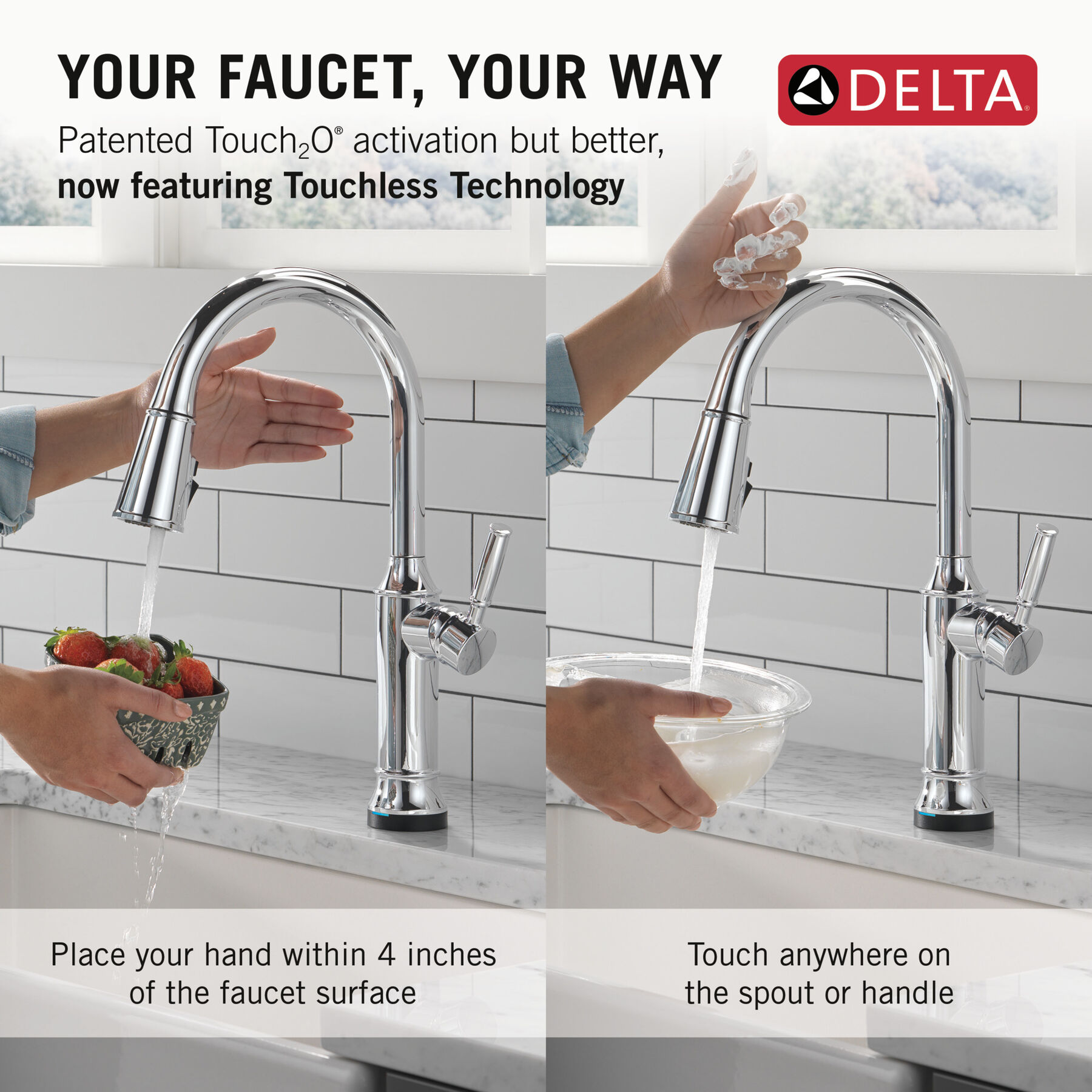 Touch<sub>2</sub>O® Technology Kitchen Faucet with Touchless Technology, image 14