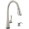 Single Handle Pull-Down Kitchen Faucet with Soap Dispenser and Touch<sub>2</sub>O® Technology