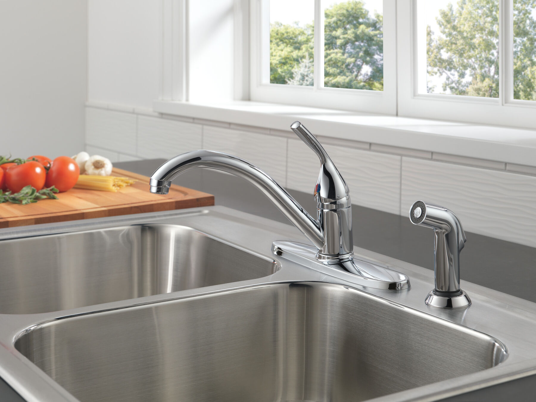 Llave para cocina monomando con rociador, imagen 4