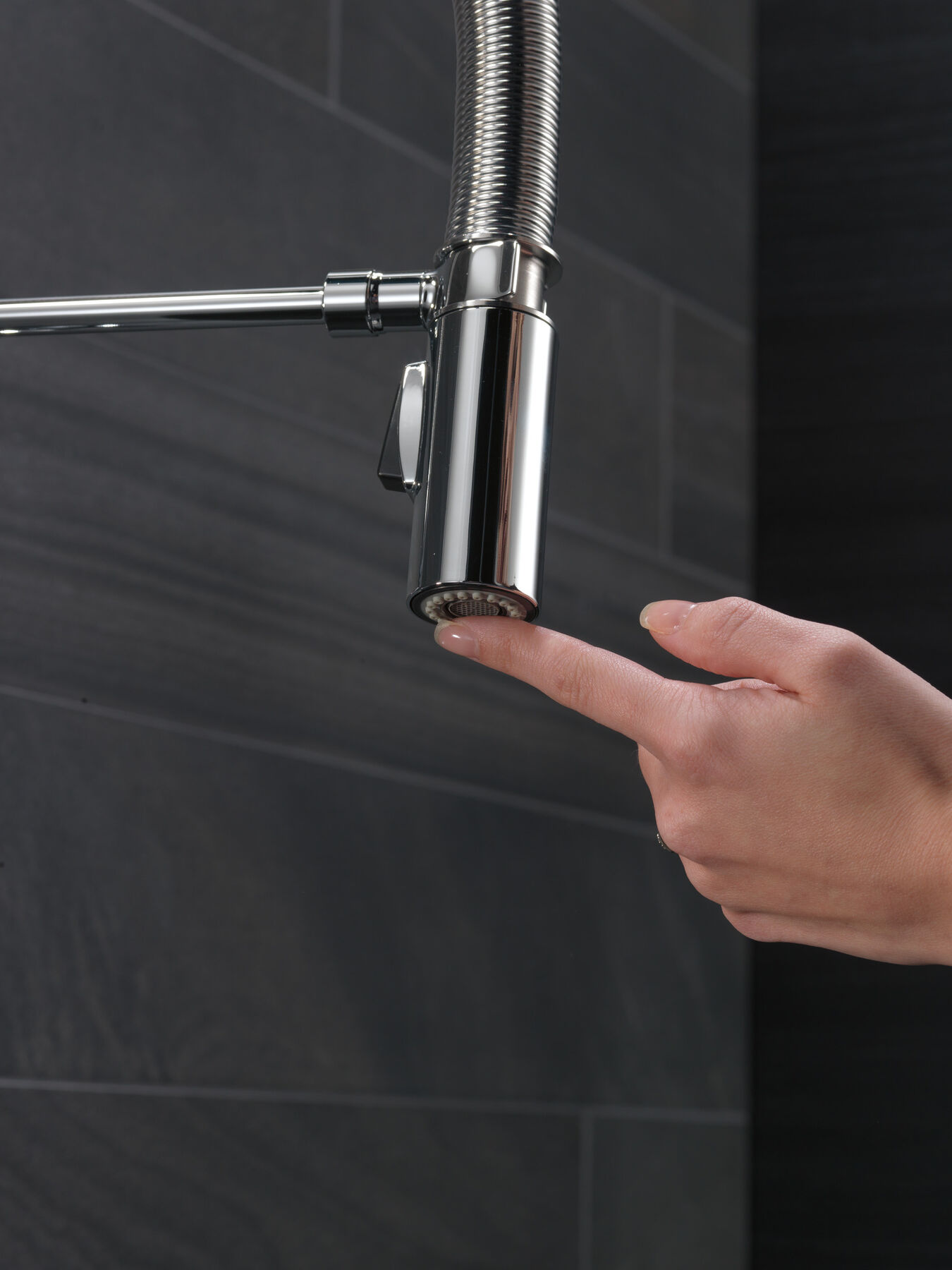 Single-Handle Pull-Down Spring Kitchen Faucet, image 12