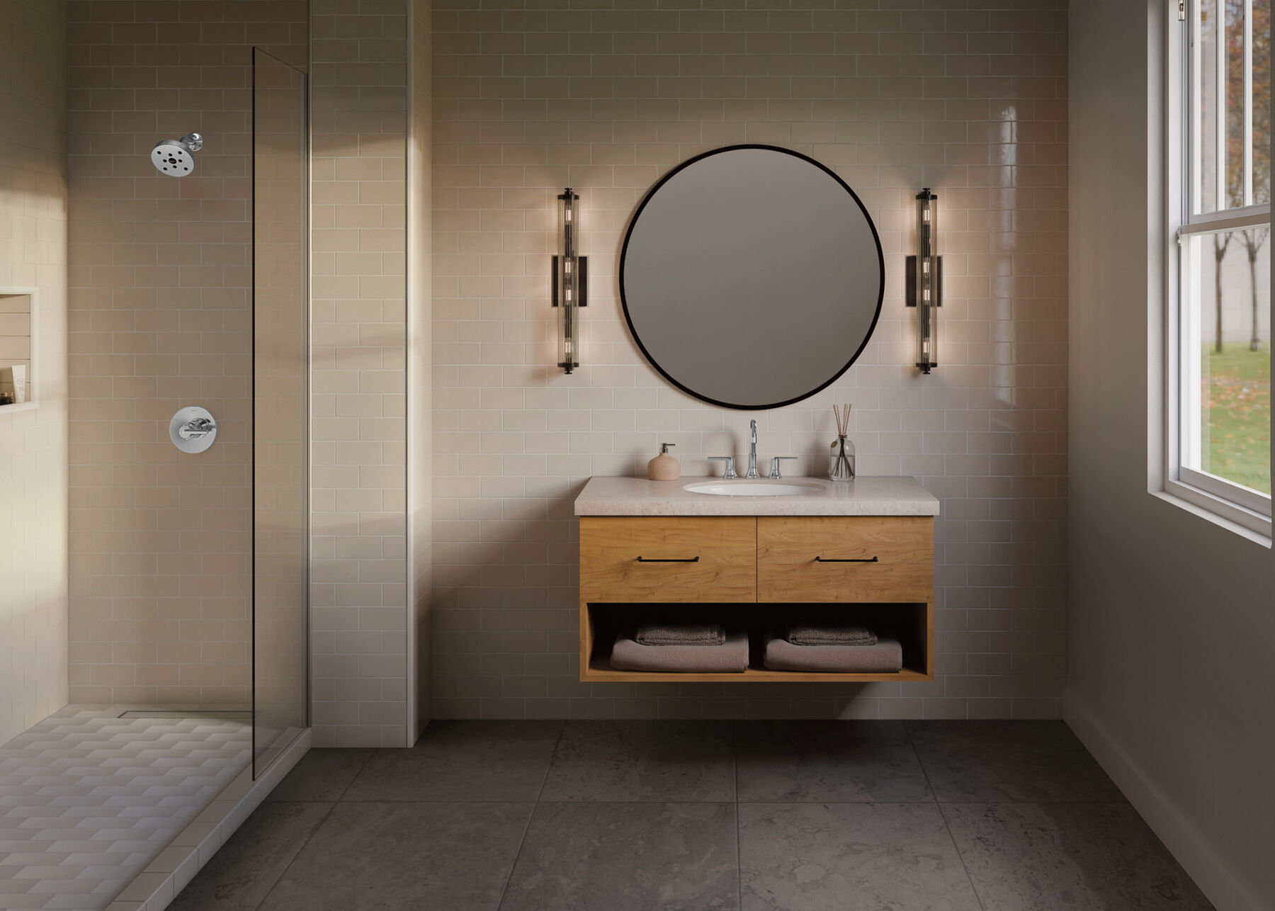 Widespread Lavatory Faucet with Shower Trim and Rough Bundle - 14 Series, image 4