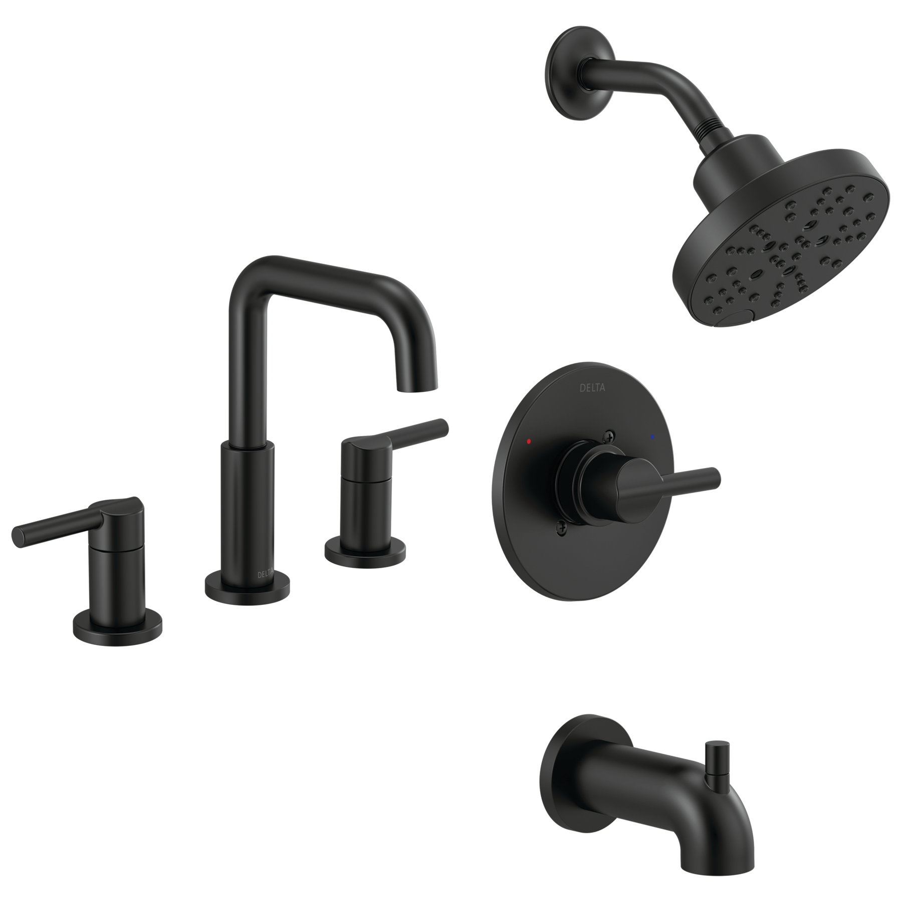 Widespread Lavatory Faucet with Tub Shower Trim Bundle - 14 Series