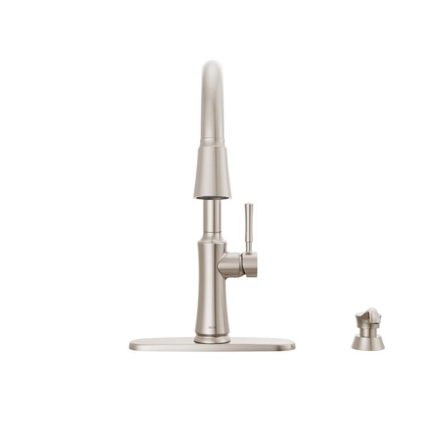 Llave para cocina monomando extensible con dispensador de jabón y tecnología ShieldSpray