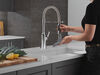 Llave monomando deslizable para cocina con salida con resorte
