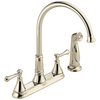 Llave para cocina de dos manijas con rociador