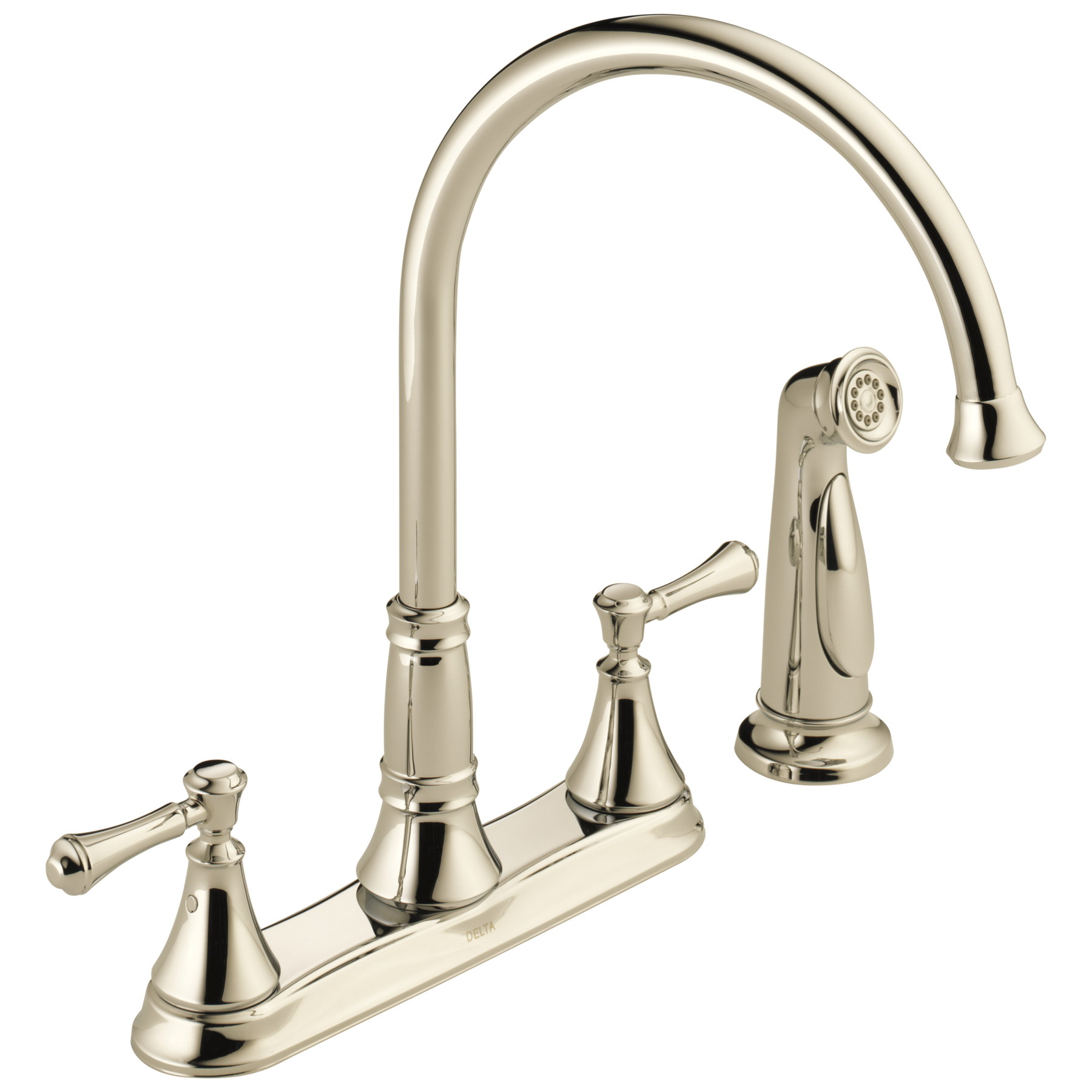 Llave para cocina de dos manijas con rociador