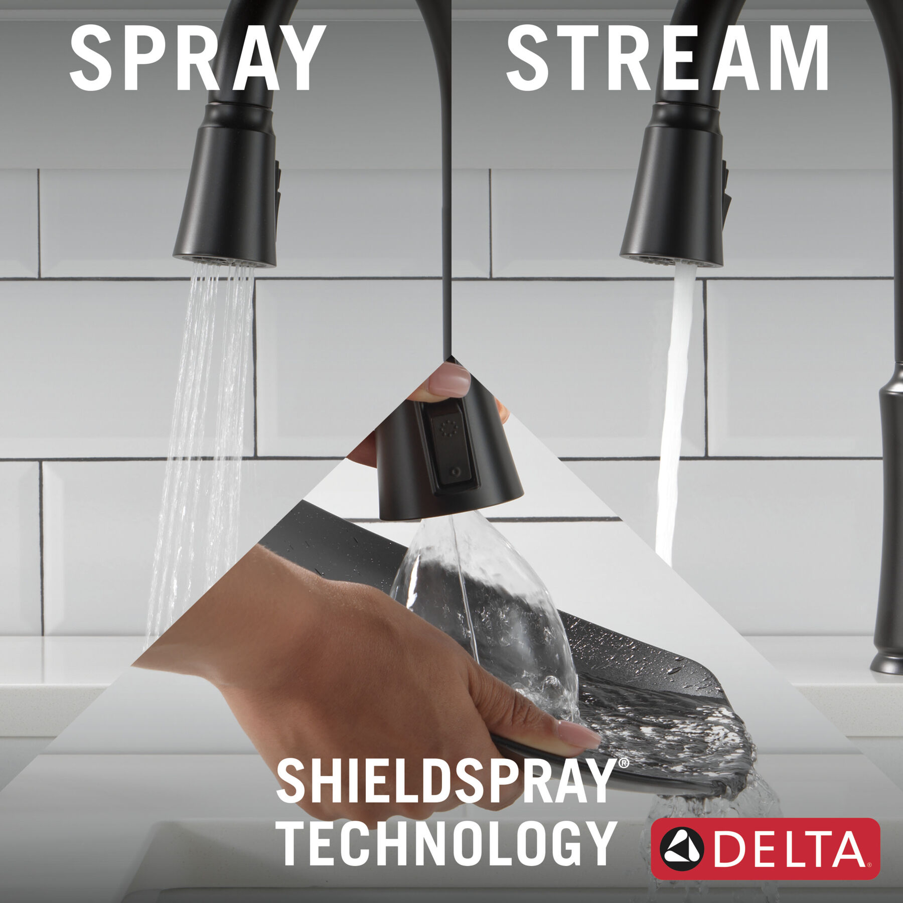 Llave para cocina monomando extensible con dispensador de jabón y tecnología ShieldSpray, imagen 7