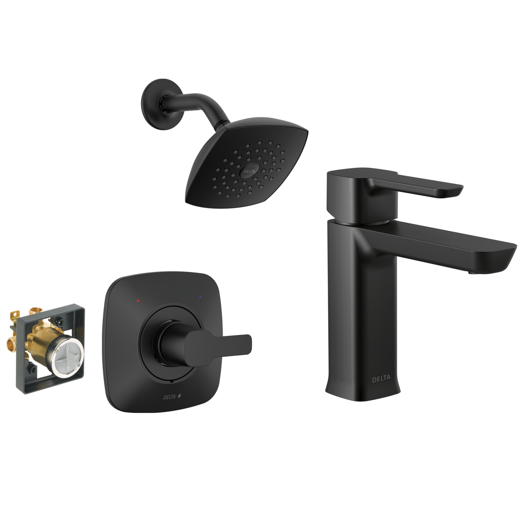 Single-Hole Lavatory Faucet with Shower Trim and Rough Bundle - 14 Series