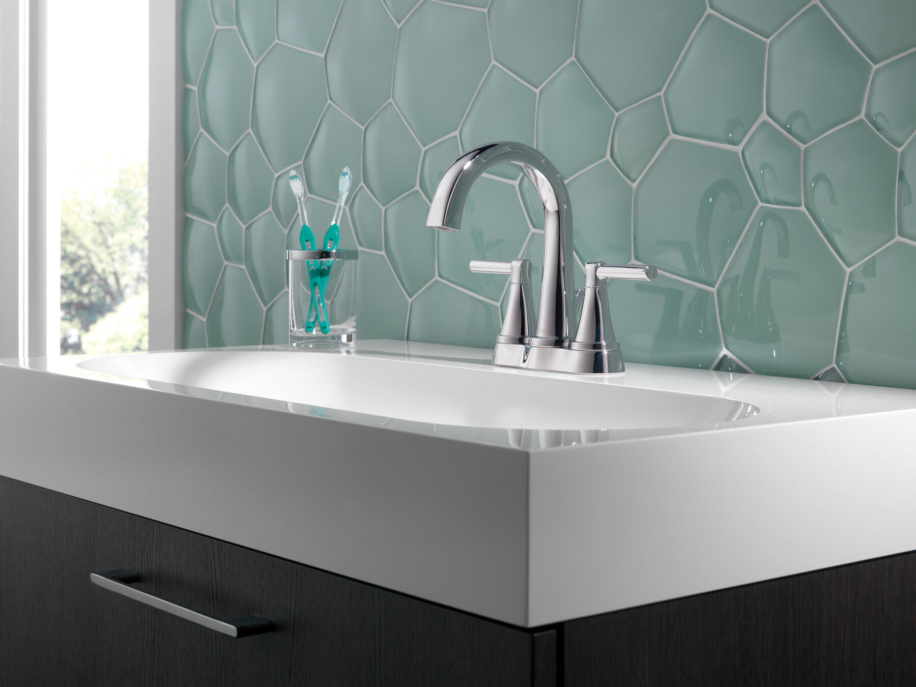 Llave para baño de combinación con dos manijas, imagen 4