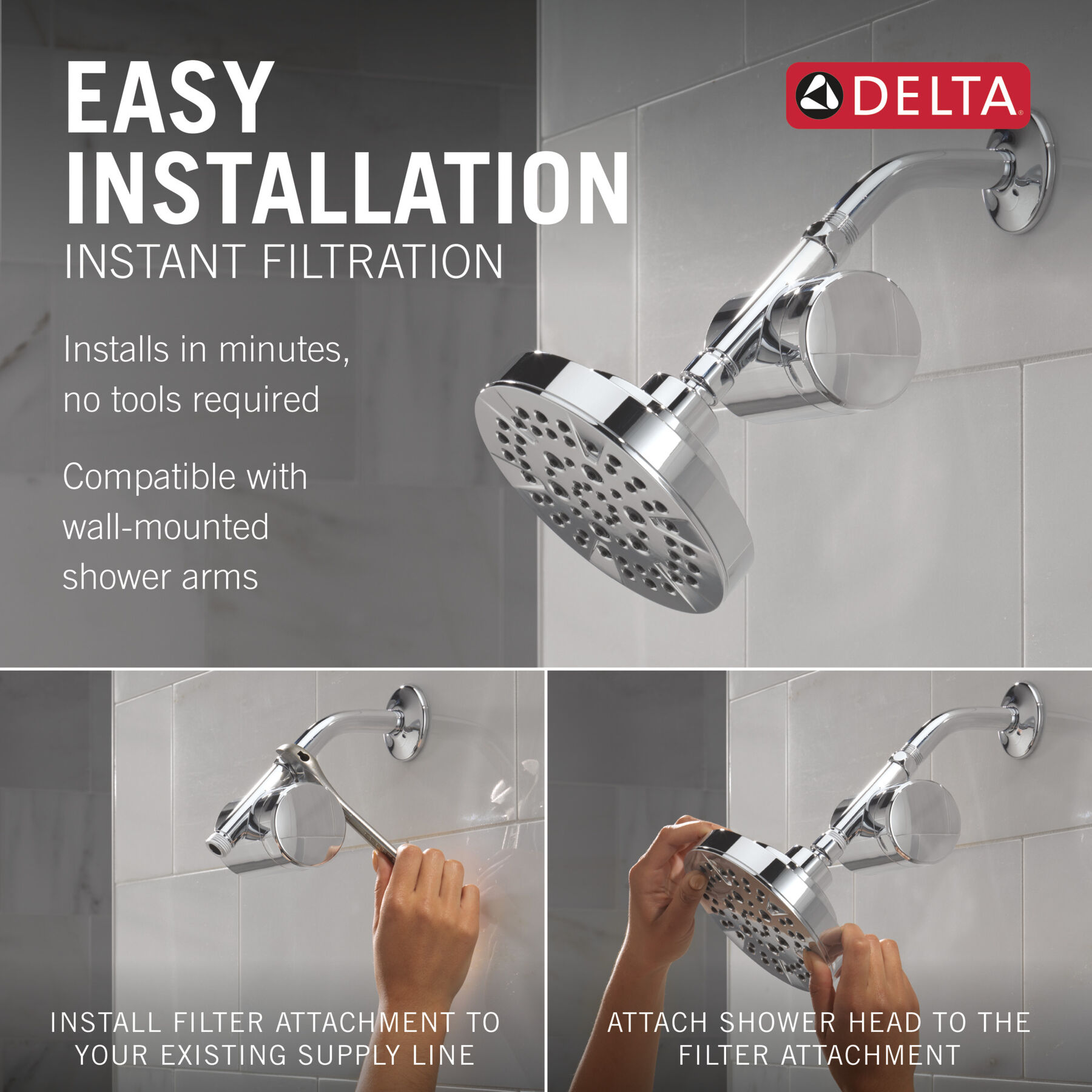 Standard Shower Filter with Shower Head Bundle, image 2