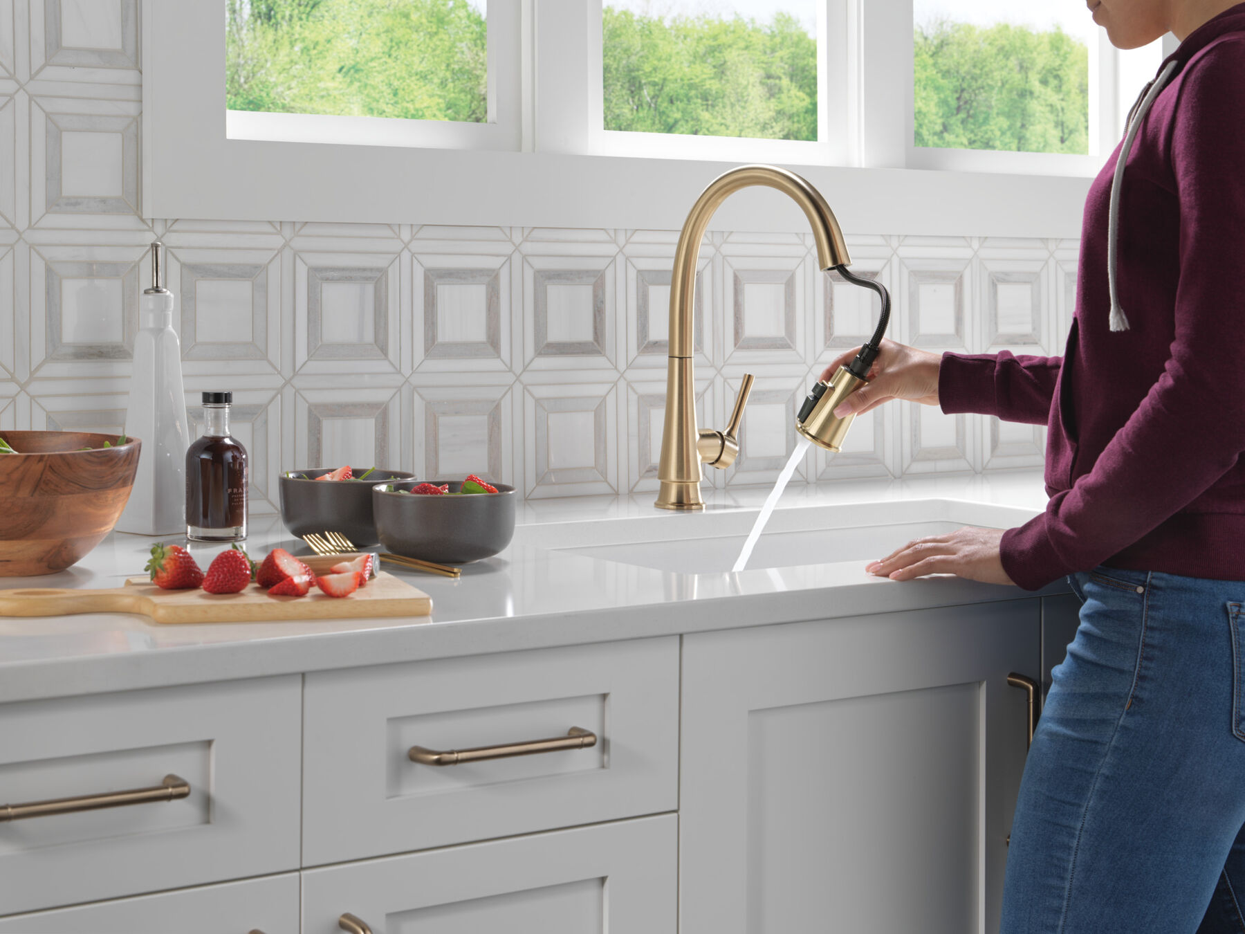 Llave para cocina monomando extensible con tecnología ShieldSpray®, imagen 4