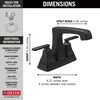 Llave para lavamanos de combinación de dos manijas - Desagüe emergente de metal (producto recertificado)