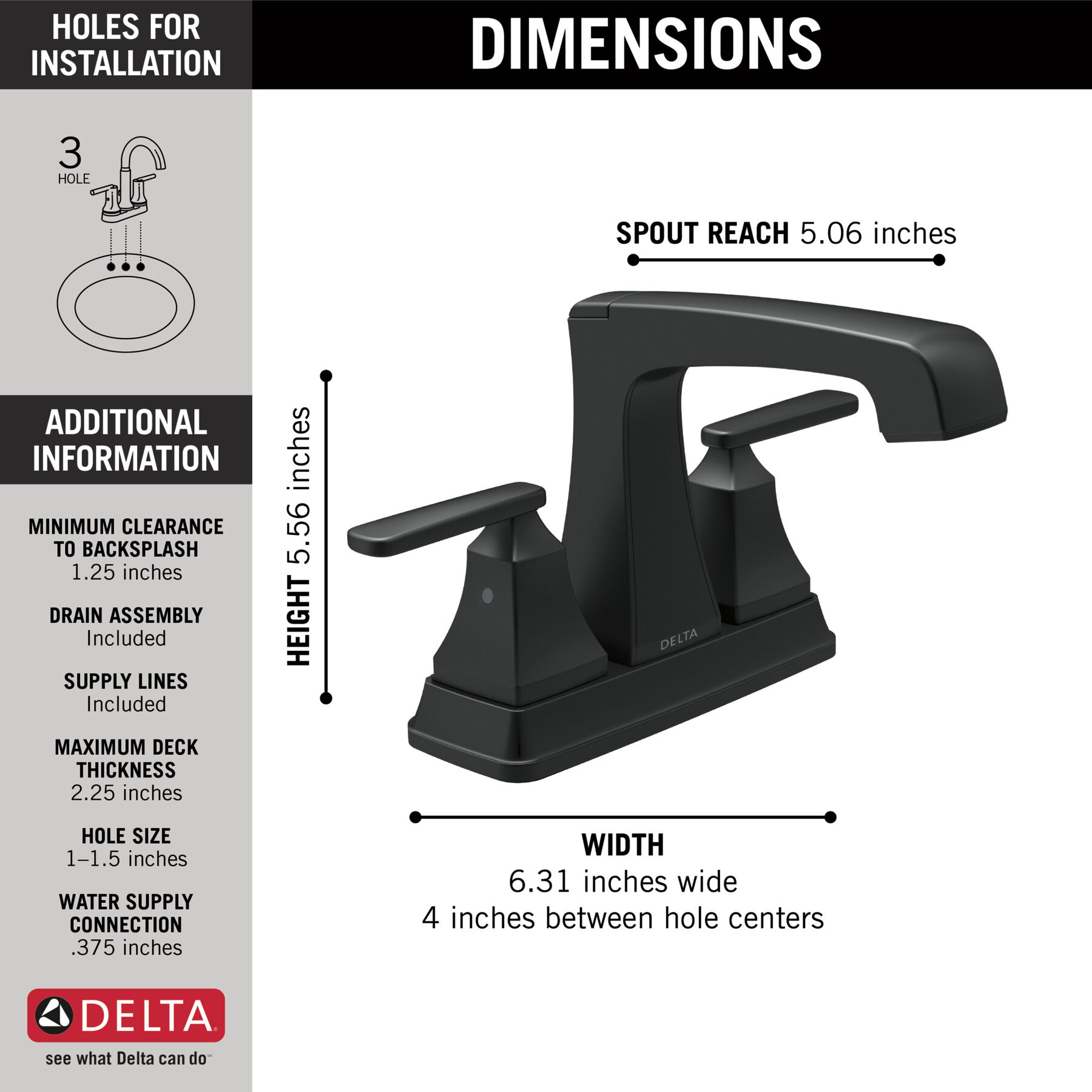 Two Handle Centerset Lavatory Faucet - Metal Pop-Up (Recertified), image 1