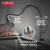 Llave para cocina monomando extensible con tecnología Touch<sub>2</sub>O®