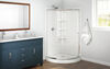 38x38 Corner Shower Bundle with Door - Framed Round with Direct-to-Stud Wall Set