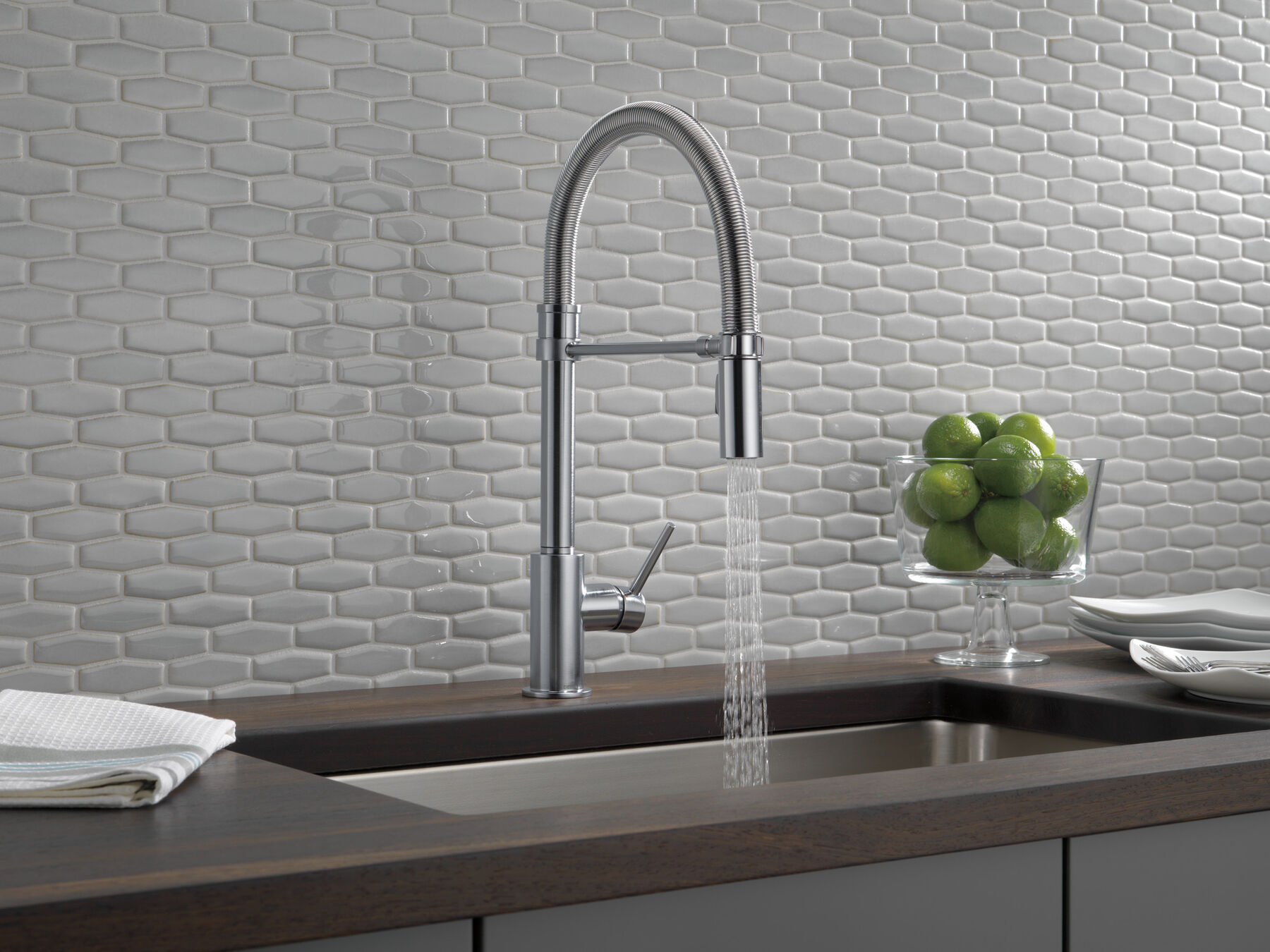 Single-Handle Pull-Down Spring Kitchen Faucet, image 10