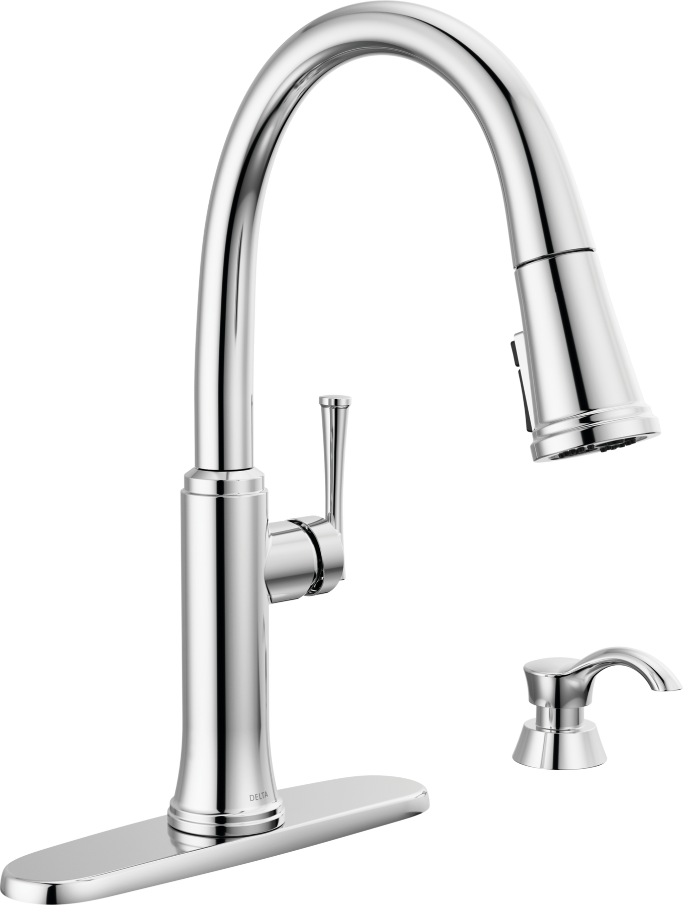Llave para cocina monomando extensible con dispensador de jabón y tecnología ShieldSpray, imagen 1