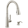 Llave para cocina monomando extensible con dispensador de jabón y tecnología ShieldSpray®