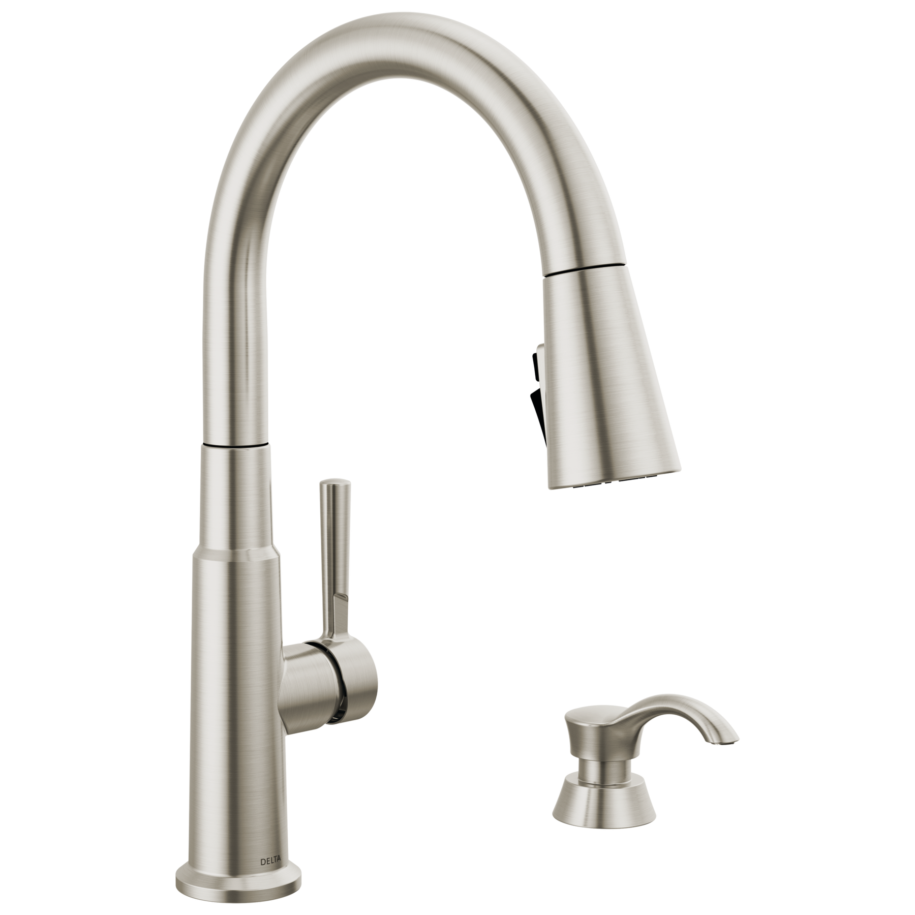 Llave para cocina monomando extensible con dispensador de jabón y tecnología ShieldSpray®