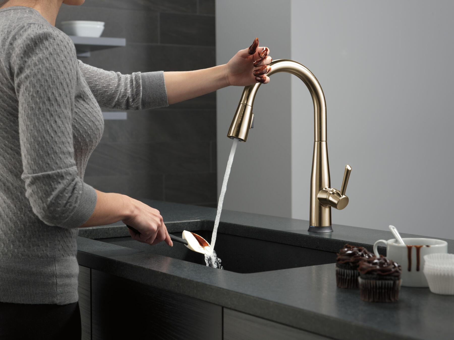 Touch2O&Voice Pull-Down Kitchen 1L with Soap Disp Bundle, image 5