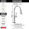 Touch<sub>2</sub>O® Technology Kitchen Faucet with Touchless Technology