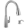 Llave para cocina monomando extensible con dispensador de jabón y tecnología ShieldSpray®