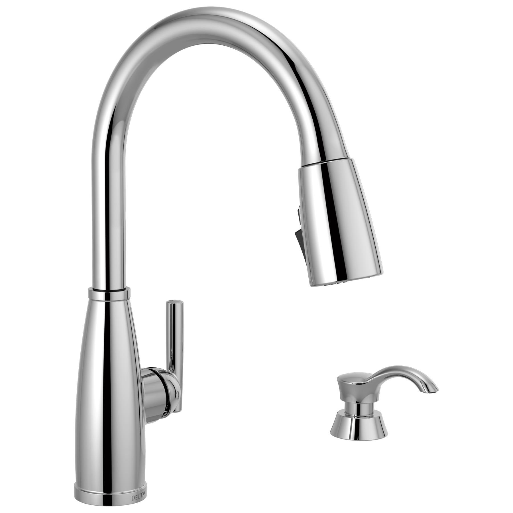 Llave para cocina monomando extensible con dispensador de jabón y tecnología ShieldSpray®