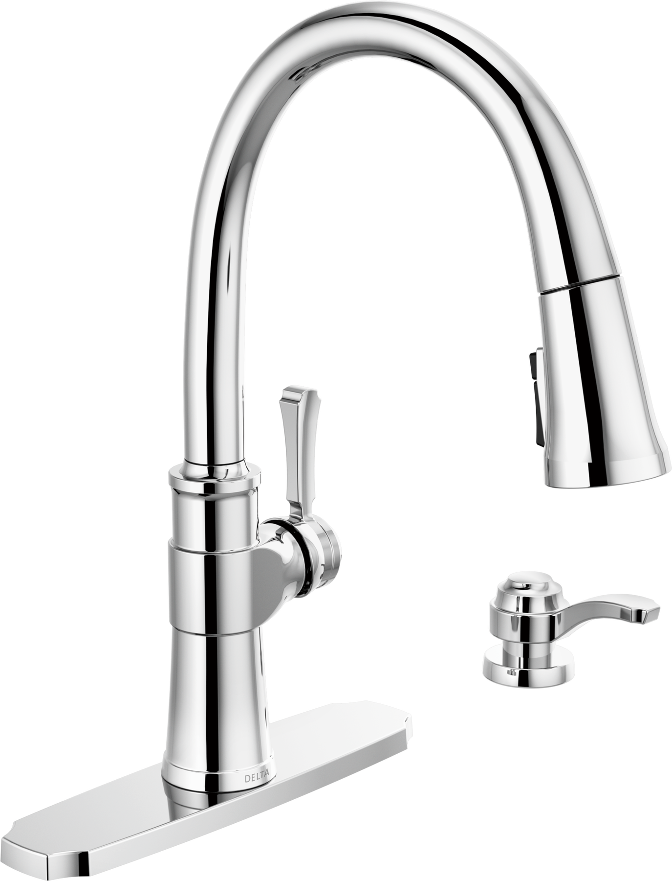 Llave para cocina monomando extensible con dispensador de jabón y tecnología ShieldSpray®, imagen 1