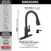 Llave para cocina monomando extensible con dispensador de jabón y tecnología ShieldSpray®