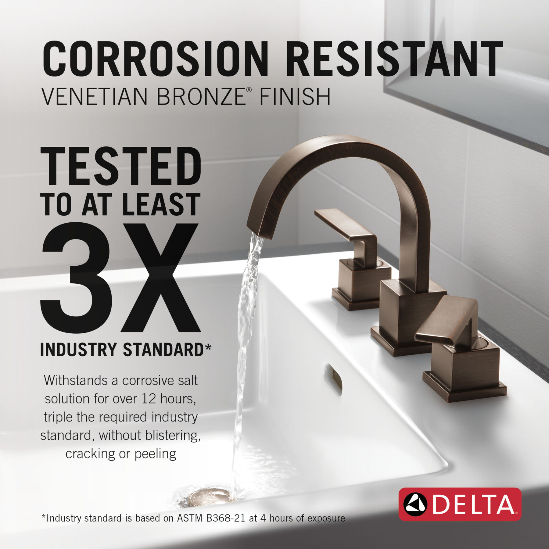 Llave para baño de extensión con dos manijas, imagen 2