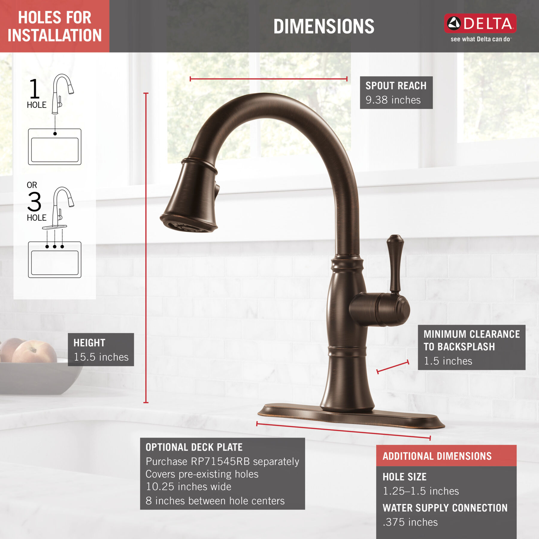 Llave para cocina monomando extensible con tecnología ShieldSpray® (producto recertificado), imagen 1