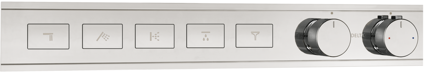 Modern High Flow Push Button Thermostatic Trim - 5 Outlet, image 1